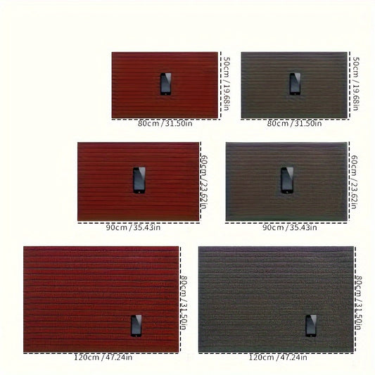 1pc Striped Dirt Resistant Floor Mat, Waterproof Non Slip Floor Mat, Outdoor Entrance Doormat, Entryway Mat, Front Porch Doormat, And Dust Removal Mat, Entryway Wear-Resistant Foot Mat Freely Cut Carpet, Easy To Clean And Durable Rug