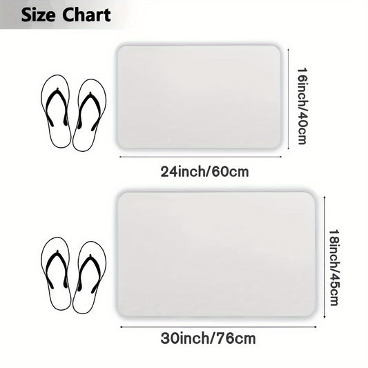 1pc Non-Slip Machine Washable Low Pile Door Mat - Khaki Striped Geometric Space Pattern, PVC-Backed Indoor\u002FOutdoor Entrance Mat, 24\