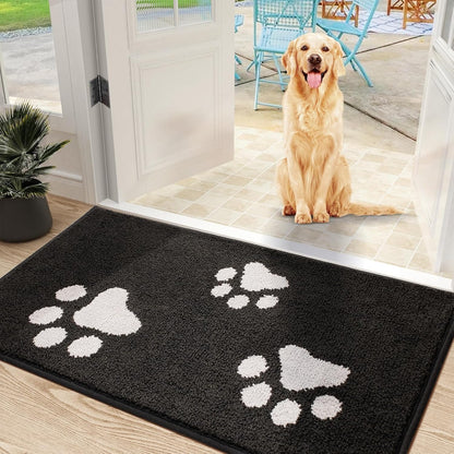 Front Door Mat, Bathroom RugDirt-Trapping Doormat for Muddy Paws, Absorbent Mud Mat for Dogs, Non-Slip Washable Entrance Mat, Indoor Use for Front Door or Entryway, 31.5\