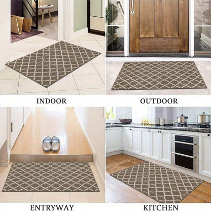 Large Non Slip Door Mat Large Door Mats Indoor Washable Front Door Mat Non Slip Water Absorbent Entryway Rug Doormat Indoor Entrance Entry Rug Floor Mat for Home Garage Kitchen