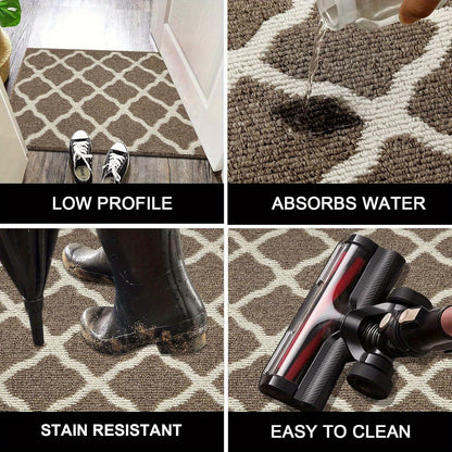 Large Non Slip Door Mat Large Door Mats Indoor Washable Front Door Mat Non Slip Water Absorbent Entryway Rug Doormat Indoor Entrance Entry Rug Floor Mat for Home Garage Kitchen