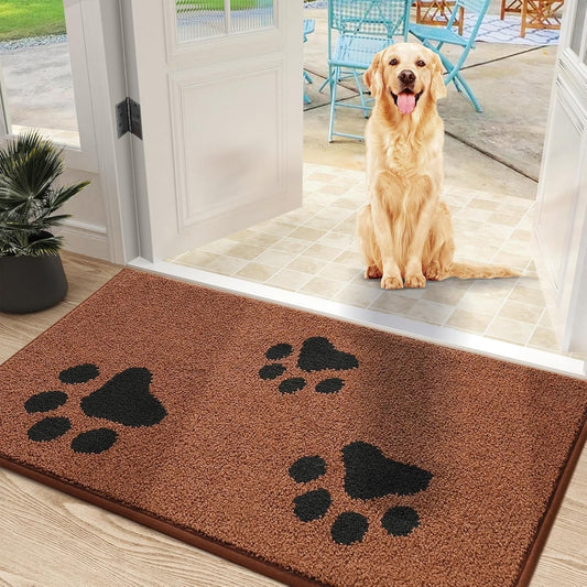 Front Door Mat, Bathroom RugDirt-Trapping Doormat for Muddy Paws, Absorbent Mud Mat for Dogs, Non-Slip Washable Entrance Mat, Indoor Use for Front Door or Entryway, 31.5\