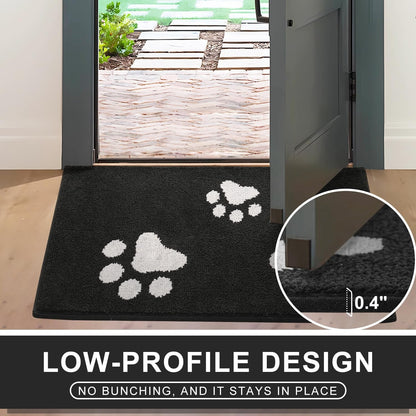 Front Door Mat, Bathroom RugDirt-Trapping Doormat for Muddy Paws, Absorbent Mud Mat for Dogs, Non-Slip Washable Entrance Mat, Indoor Use for Front Door or Entryway, 31.5\