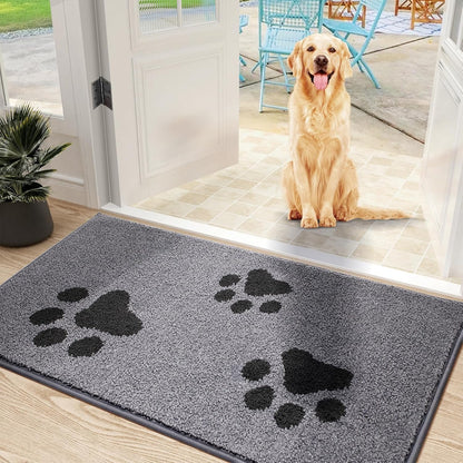 Front Door Mat, Bathroom RugDirt-Trapping Doormat for Muddy Paws, Absorbent Mud Mat for Dogs, Non-Slip Washable Entrance Mat, Indoor Use for Front Door or Entryway, 31.5\