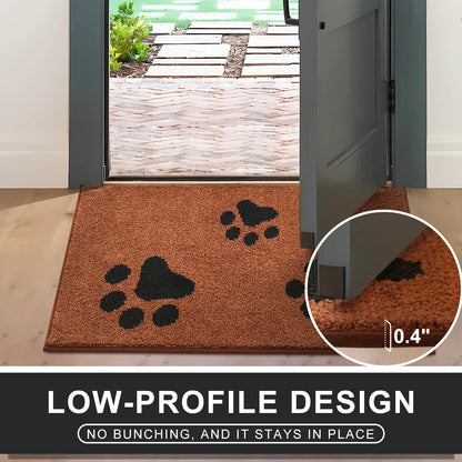 Front Door Mat, Bathroom RugDirt-Trapping Doormat for Muddy Paws, Absorbent Mud Mat for Dogs, Non-Slip Washable Entrance Mat, Indoor Use for Front Door or Entryway, 31.5\