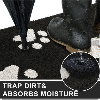 Front Door Mat, Bathroom RugDirt-Trapping Doormat for Muddy Paws, Absorbent Mud Mat for Dogs, Non-Slip Washable Entrance Mat, Indoor Use for Front Door or Entryway, 31.5\